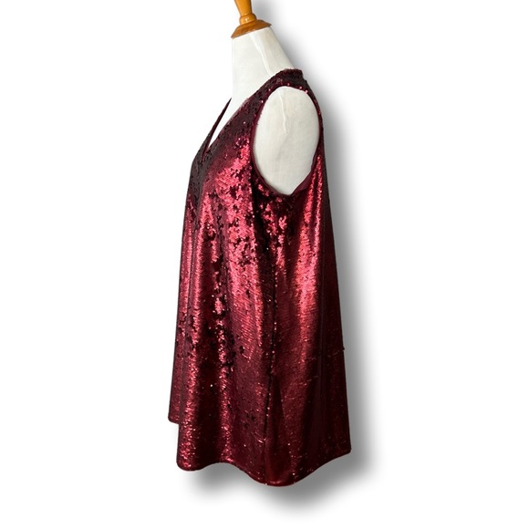 Rachel Roy Red Sequin Party Dress with Pockets ~ Size 1X - Picture 5 of 12